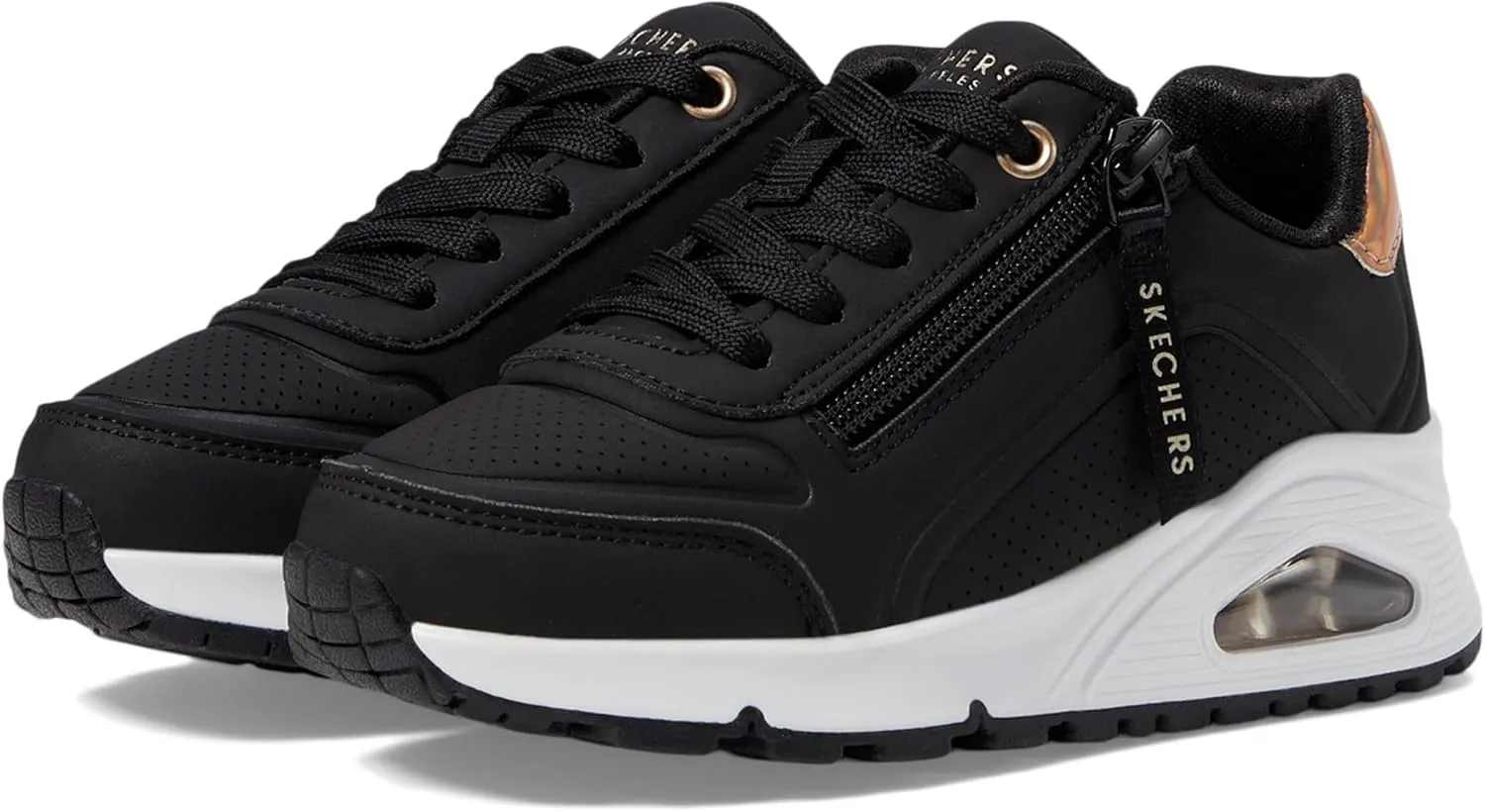 Skechers girls Uno Gen1 Zip and Stride Sneaker