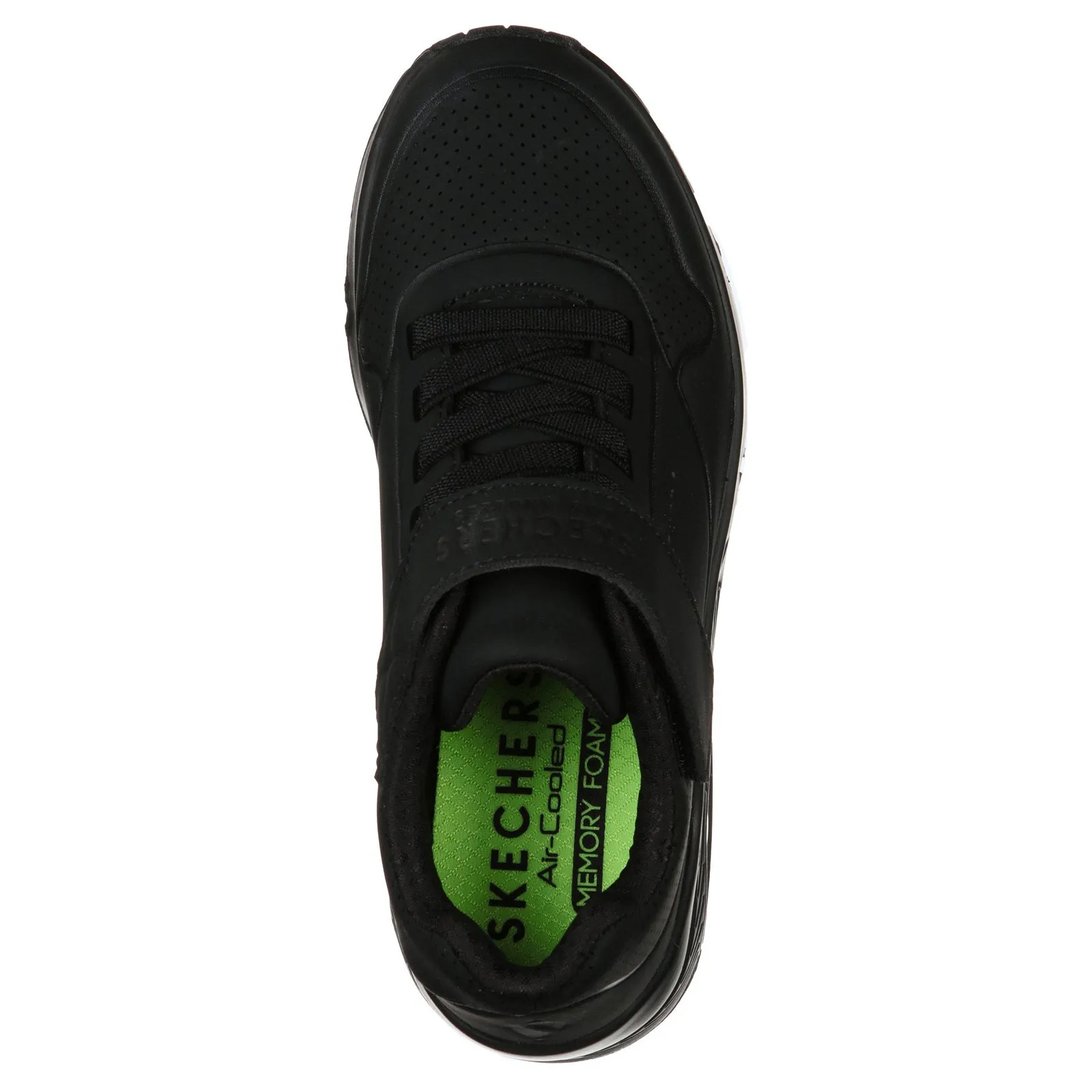 Skechers Kids Uno Air Blitz Black Hook & Loop Trainers Shoes