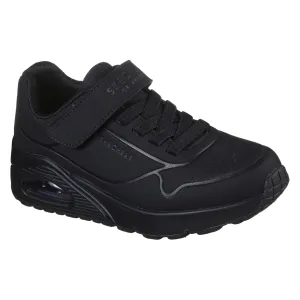 Skechers Kids Uno Air Blitz Black Hook & Loop Trainers Shoes