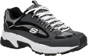 Skechers Men's Stamina Nuovo Lace Up Sneaker, Navy/Black, 10.5 M US