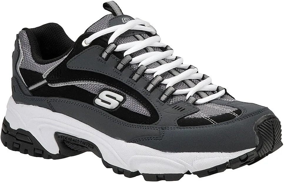 Skechers Men's Stamina Nuovo Lace Up Sneaker, Navy/Black, 10.5 M US