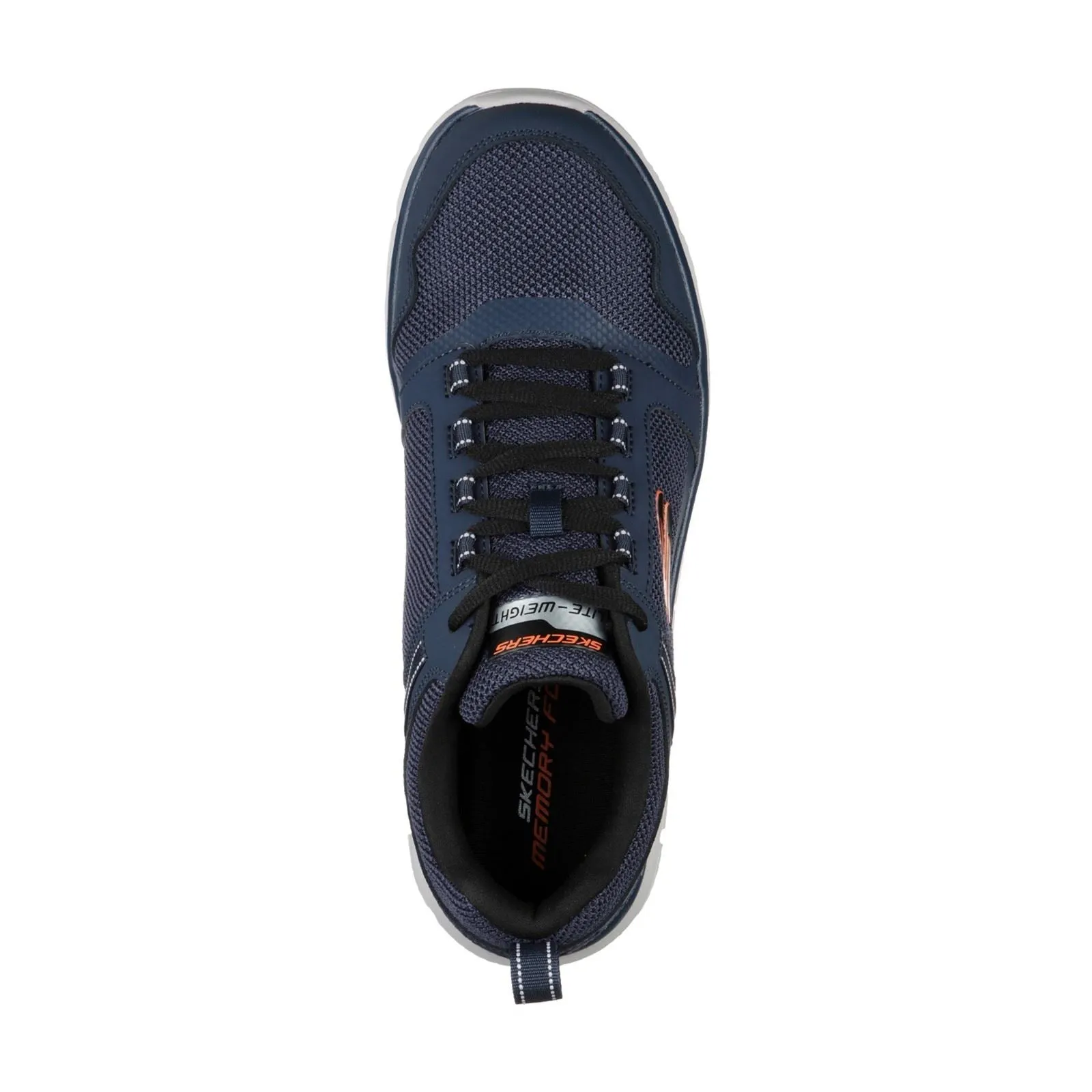 Skechers Men's Track Knockhill Shoes in Navy/Orange