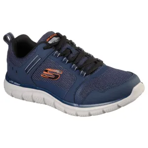 Skechers Men's Track Knockhill Shoes in Navy/Orange