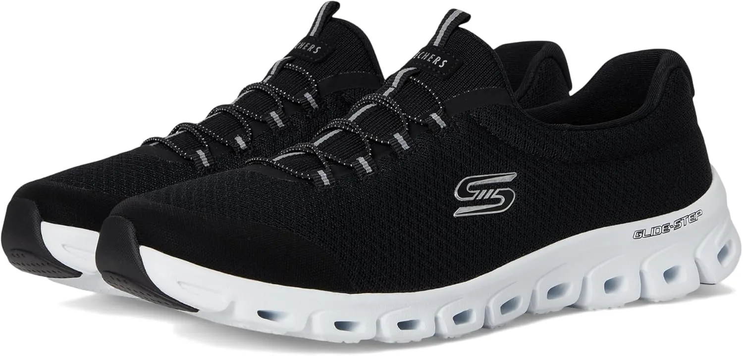 Skechers Sport Women's Glide-Step-Resilience Sneaker, BKW, 5.5