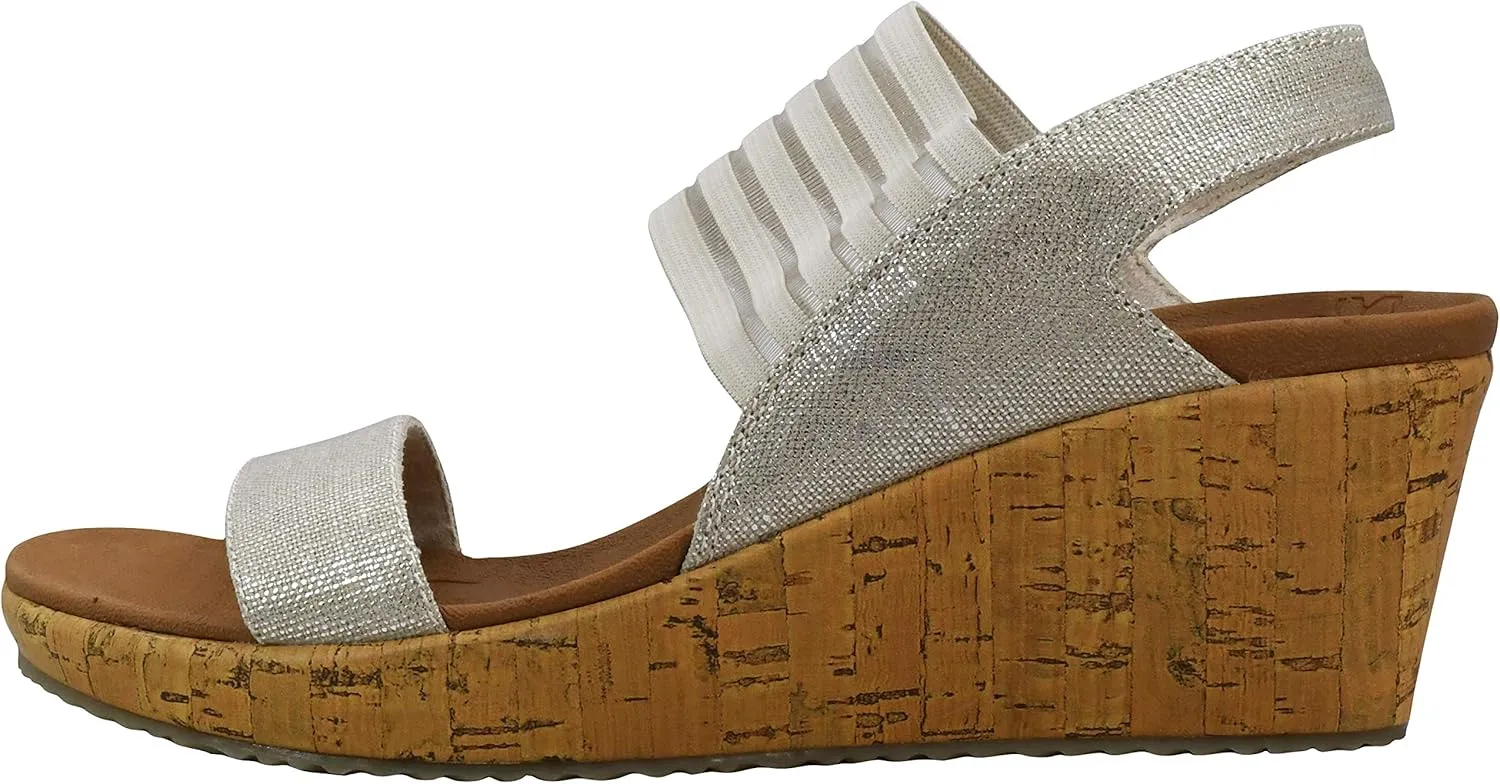 Skechers Women's Beverlee Smitten Kitten Wedge Sandal