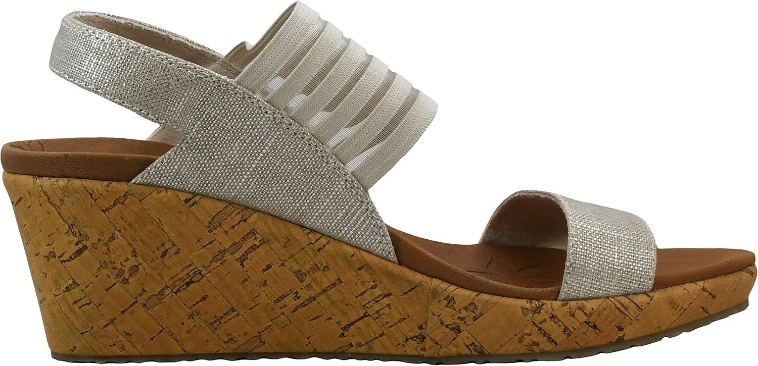 Skechers Women's Beverlee Smitten Kitten Wedge Sandal