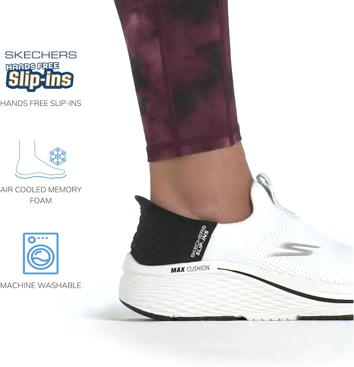 Skechers Women's Max Cushioning Elite 2.0 Hands-Free Slip-ins – Air-Cooled Memory Foam, Heel Pillow Sneaker