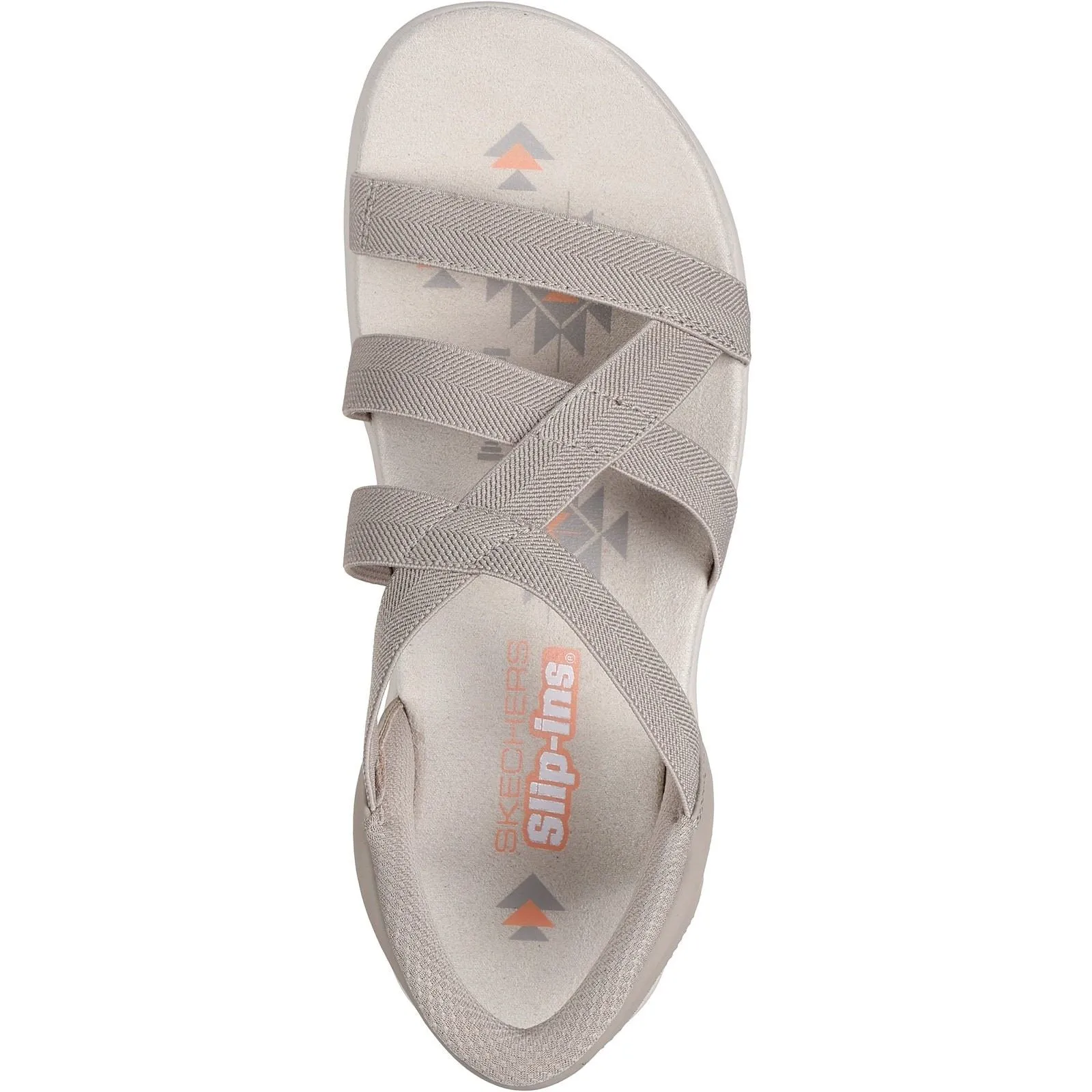 Skechers Women's Reggae Slim Stretch Flex Sandal in Taupe