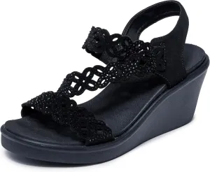 Skechers Women's Rumble on-Sassier DayZ Wedge Sandal