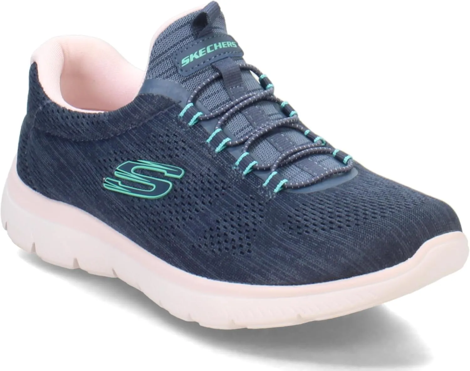 Skechers Women's Summits Fun Flare Sneaker, Navy/Multi=NVMT, 5.5 Wide