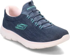 Skechers Women's Summits Fun Flare Sneaker, Navy/Multi=NVMT, 6.5 Wide