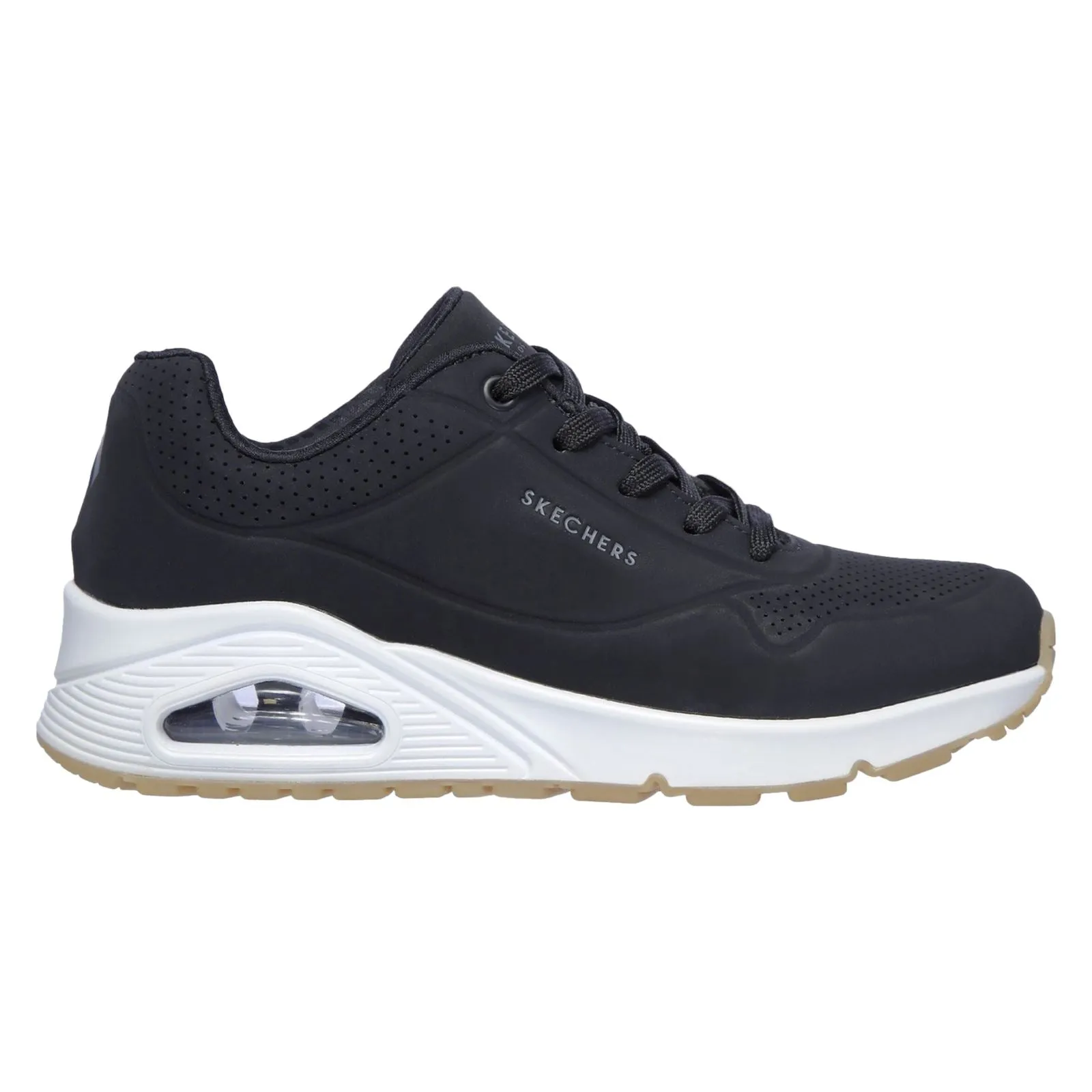 Skechers Women's Uno Stand On Air Sports Shoes in Black