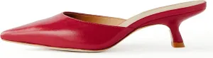 Slippers for Women Women Kitten Heels Mules Closed Pointed Toe Slip on Backless Stiletto Slingback Heels Dress Pumps Shoes
