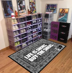 Sneaker Decoration Rug, Cool 3D Shoe Carpet for Sneakerheads, 3x5 4x6 5x7 6x9ft Sneaker Rugs Bedroom & Gamer Rooms Decor 29