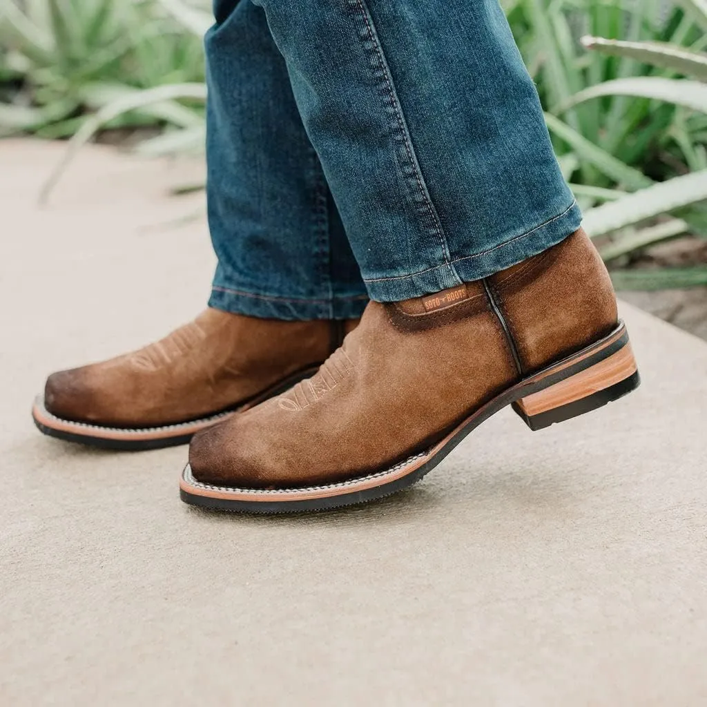 Soto Boots Men's Suede Burnished Cowboy Boots H50037