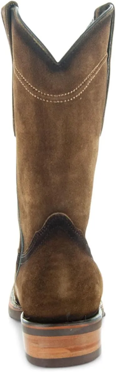 Soto Boots Men's Suede Burnished Cowboy Boots H50037