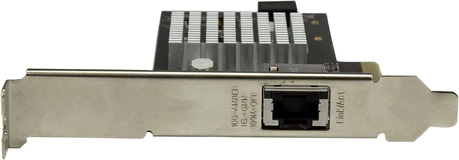 StarTech.com 1 Port 10G PCIe Network Card - 10GBase-T/NBASE-T - RJ45 Port - Intel X550 Chipset - Ethernet Card - Network Adapter - Intel NIC Card (ST10000SPEXI) Red