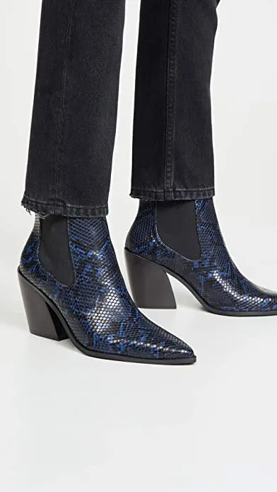 Steven Women's Gail Booties, Blue Multi, 7 Medium US