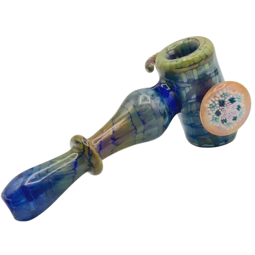 Thick Nick Glass x Livin x DDG x Melt Mods - Horned Hammer w/ UV Doticallo and Flower Implosion Cabs