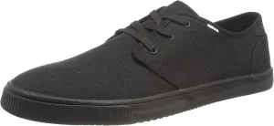TOMS Mens Carlo Lace Up Sneakers Shoes Casual - Black