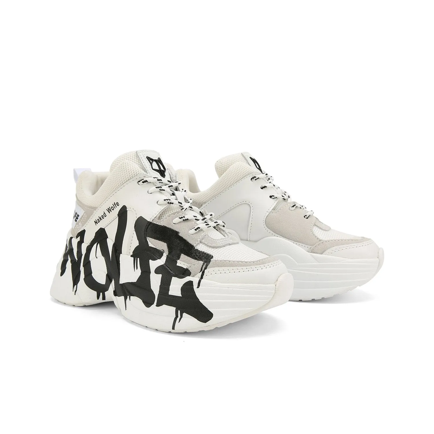 Track Logo White Leather