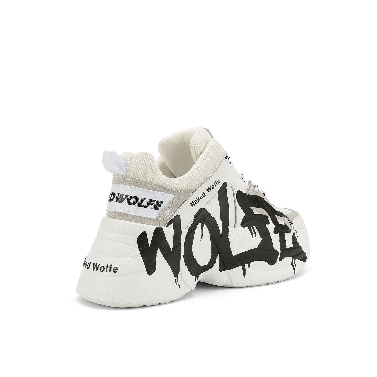 Track Logo White Leather