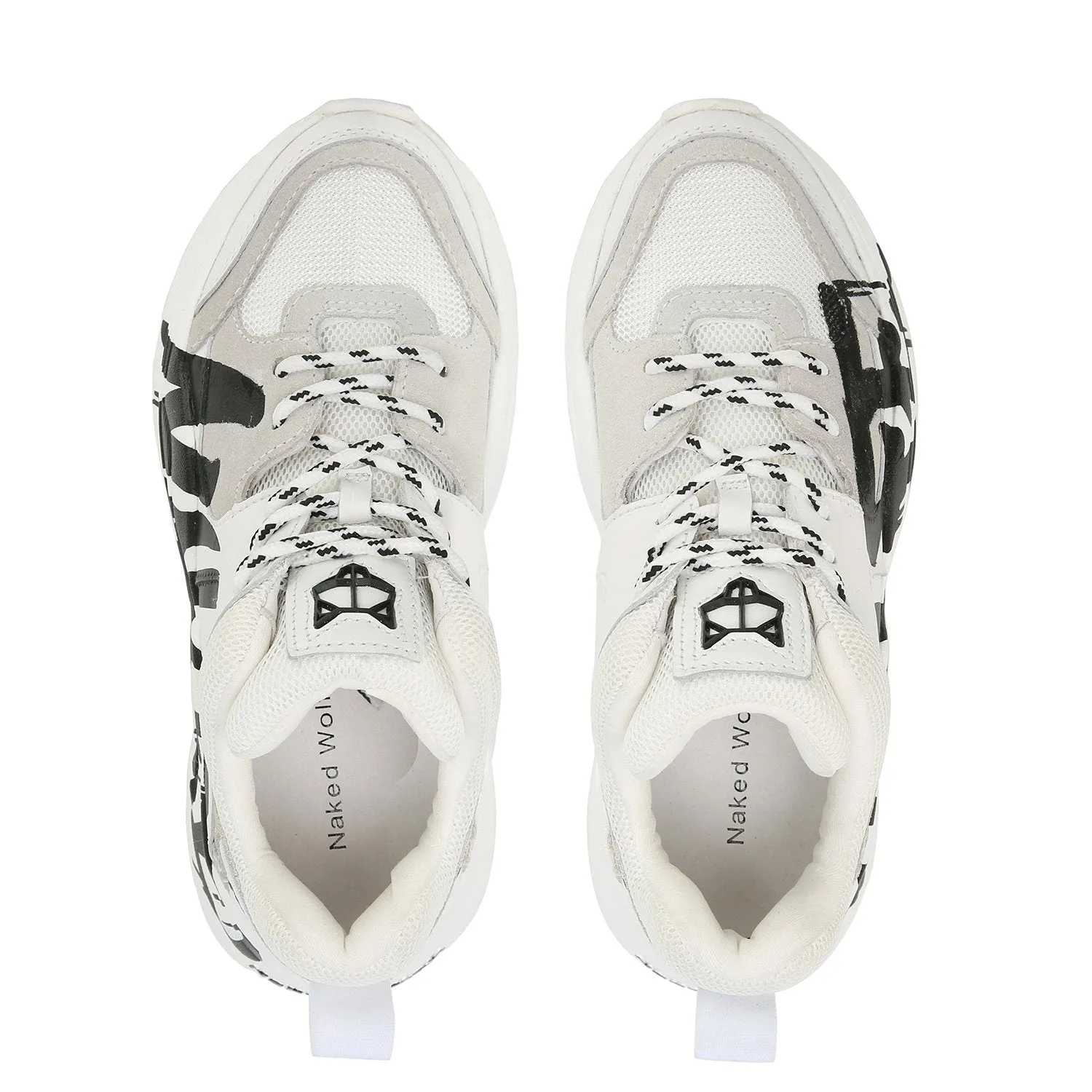 Track Logo White Leather