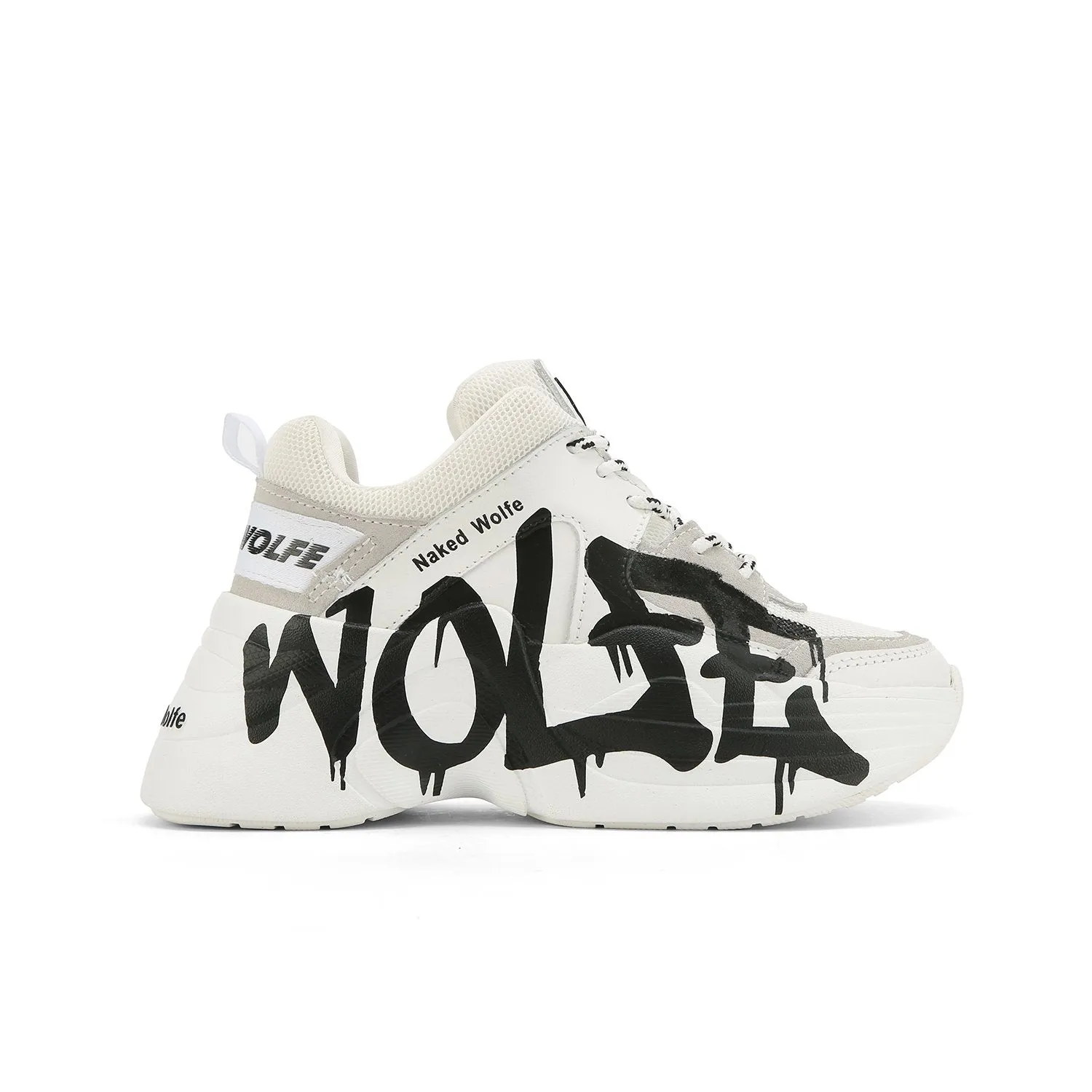 Track Logo White Leather