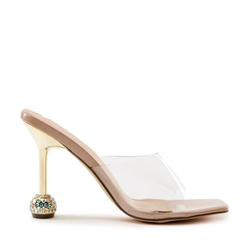 TRANSLUCENT BEIDGE HIGH HEEL