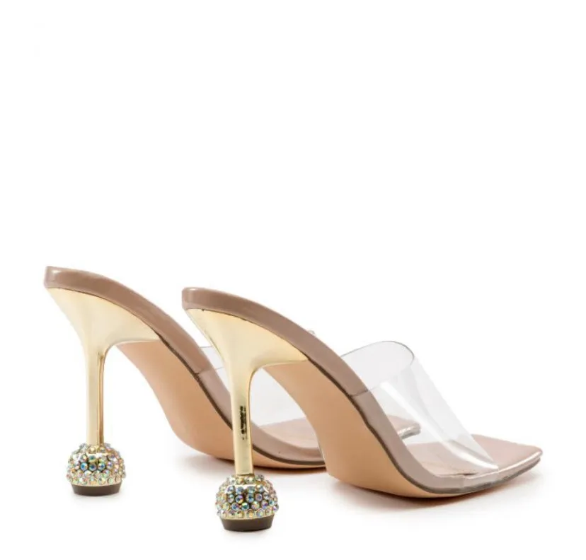 TRANSLUCENT BEIDGE HIGH HEEL