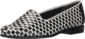 Trotters Women's Liz Ballet Flat, Black/White, 9.5 N US