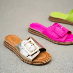 Tyche -  Monroe - Pink, Lime & Metallic Gold