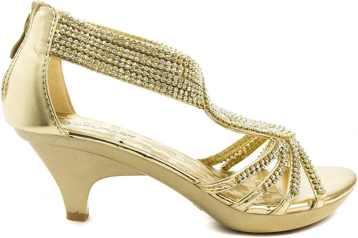 V-Luxury Womens Open Toe Med Heel Wedding Sandal Shoes