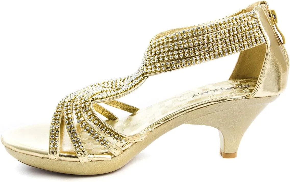 V-Luxury Womens Open Toe Med Heel Wedding Sandal Shoes