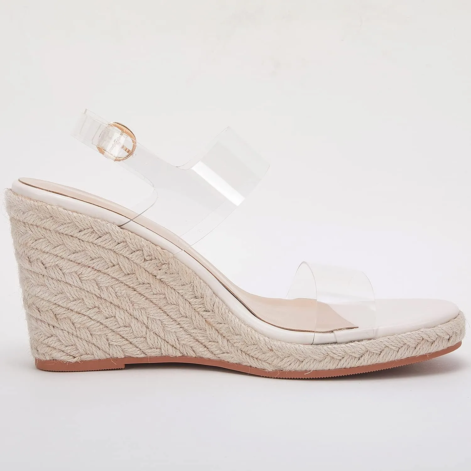 VETASTE Womens Espadrille Wedge Sandals Heels Open Toe Platform High Heeled Ankle Strap Buckle Dress Wedges Shoes