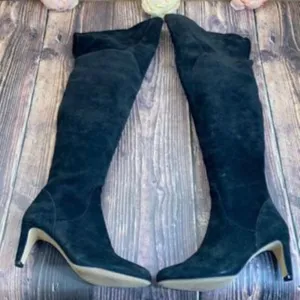 Vince Camuto Armaceli Black Leather Over the Knee Boots 9M