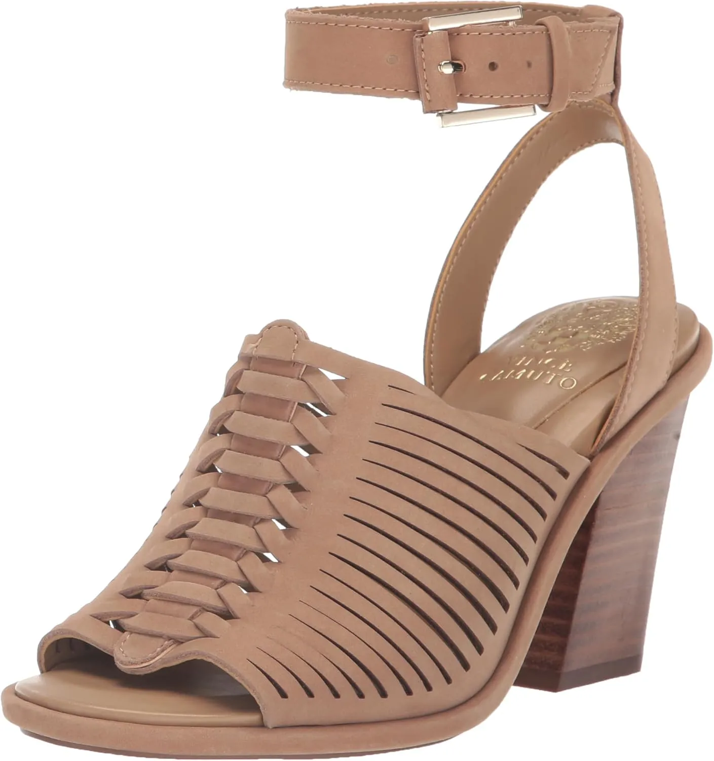Vince Camuto Women's Frenela Stacked Heel Sandal Heeled