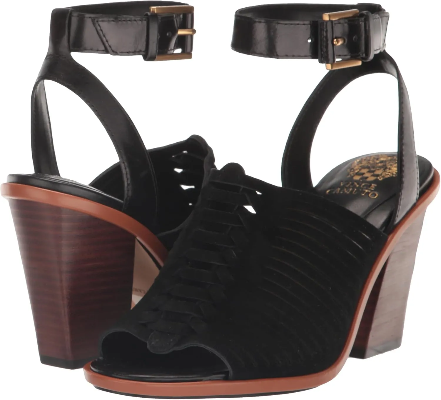 Vince Camuto Women's Frenela Stacked Heel Sandal Heeled