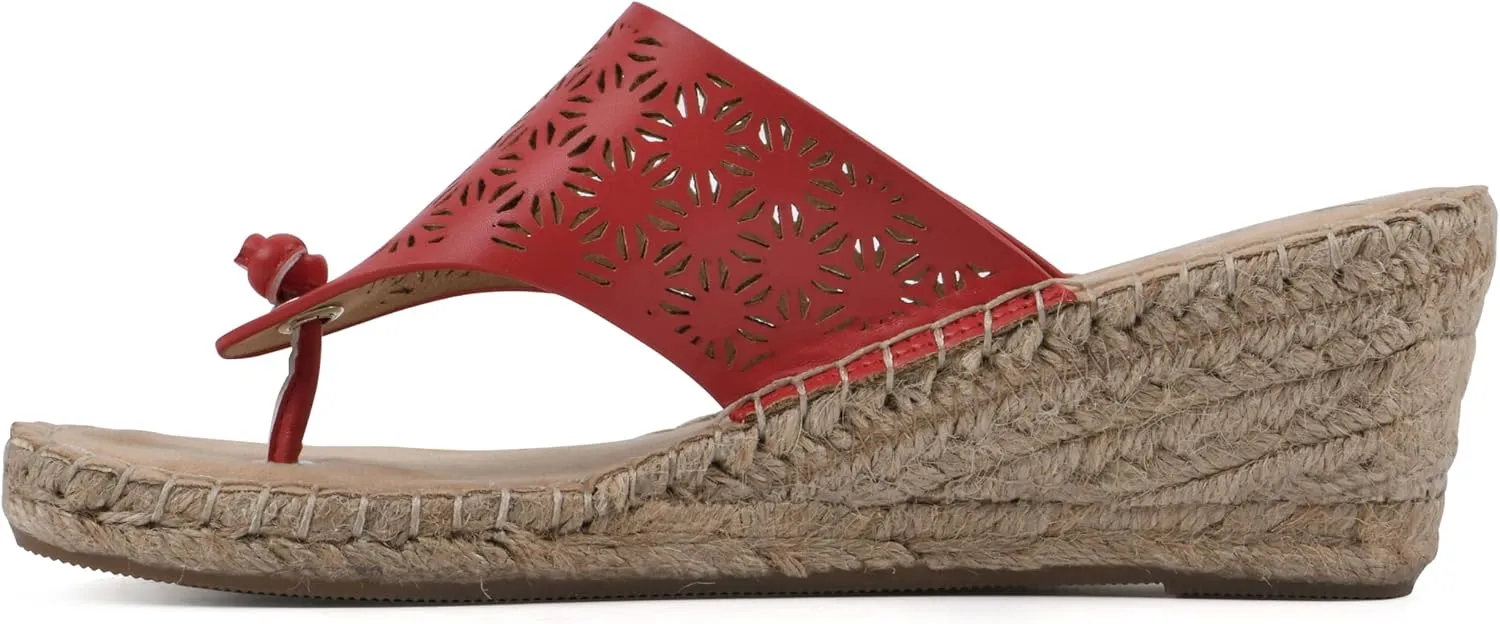 WHITE MOUNTAIN Women's Beaux Espadrille Wedge Sandal