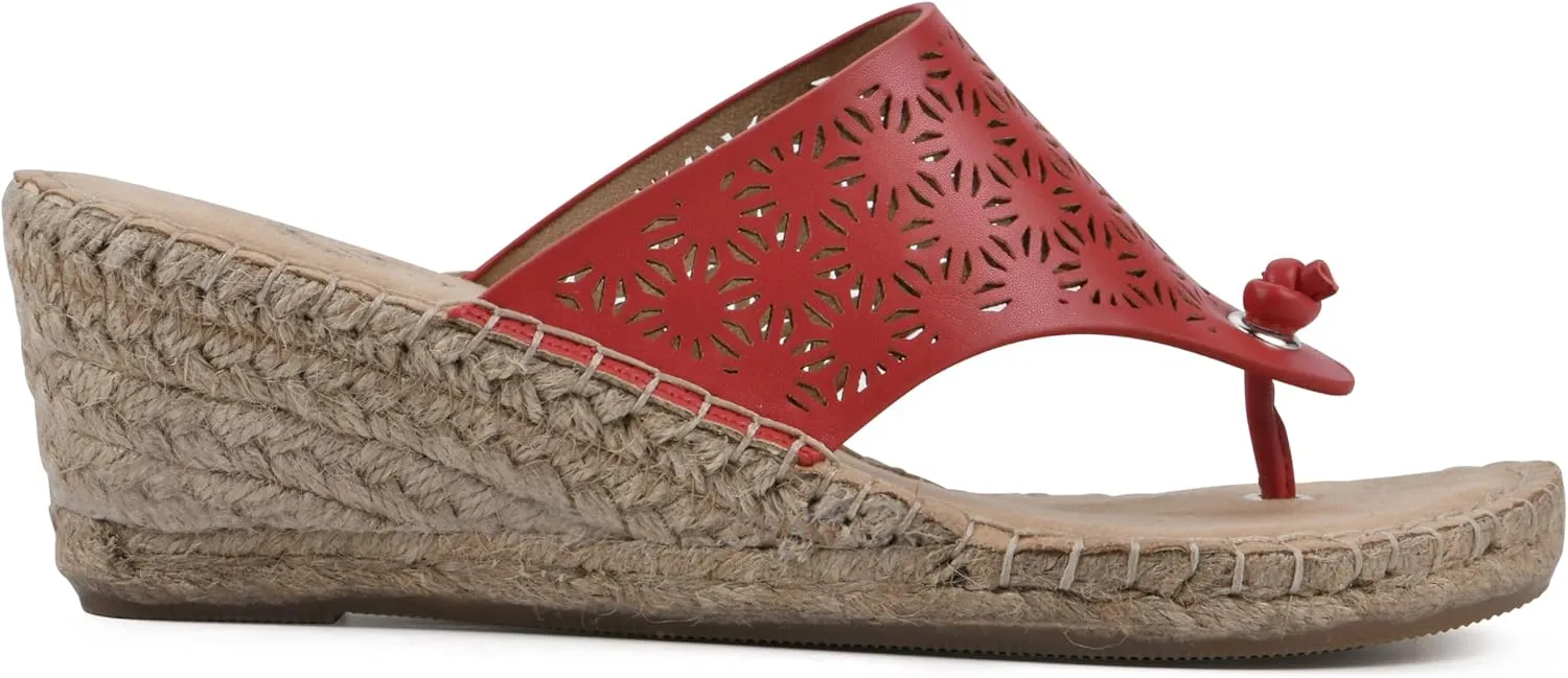 WHITE MOUNTAIN Women's Beaux Espadrille Wedge Sandal