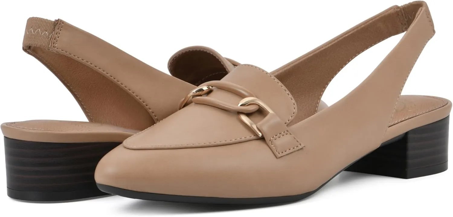 WHITE MOUNTAIN Women's Boreal Low Block Loafer Heel