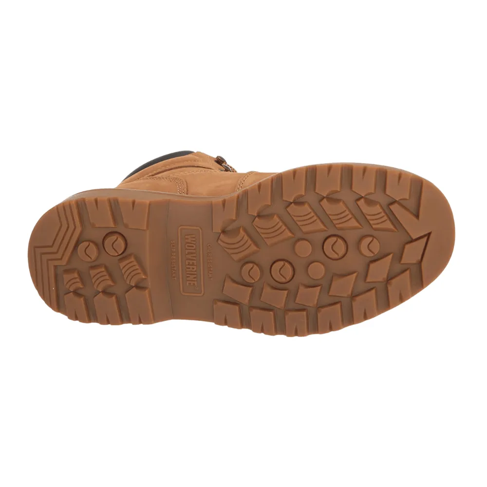 Wolverine Men's Floorhand Waterproof Steel Toe 6" Wheat Boot W221021