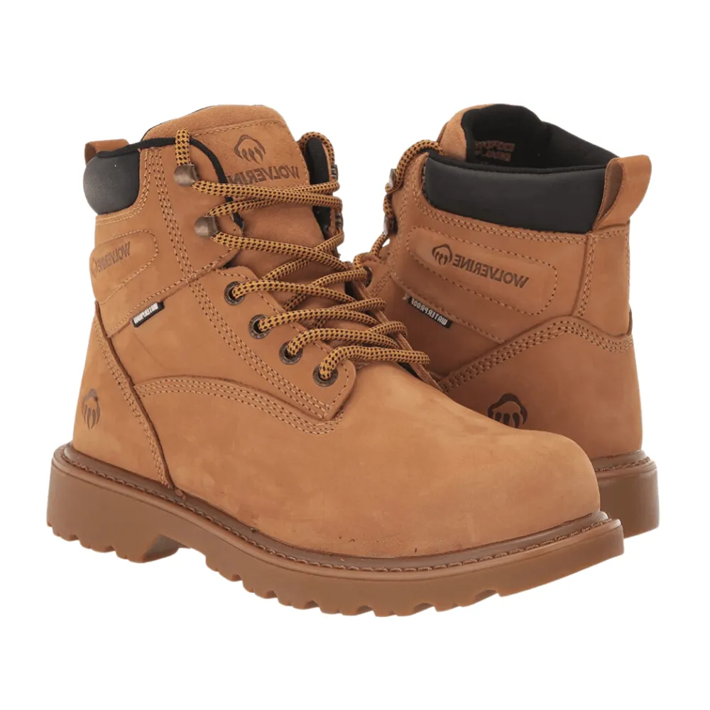 Wolverine Men's Floorhand Waterproof Steel Toe 6" Wheat Boot W221021
