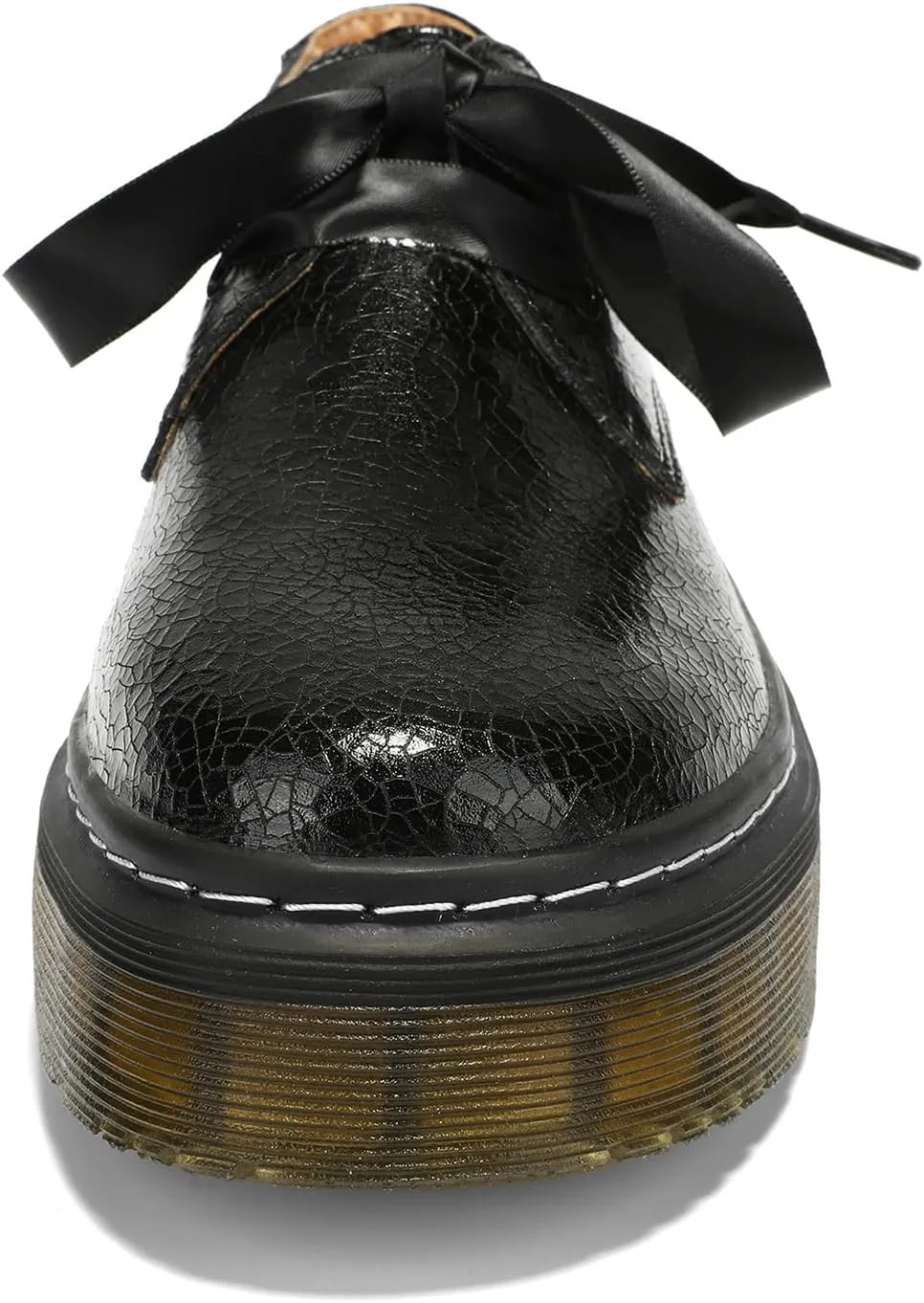 Women Lace-up Platform Chunky Loafers Classic Lug Sole Oxford Shoes Business Work Office Dress Shoes