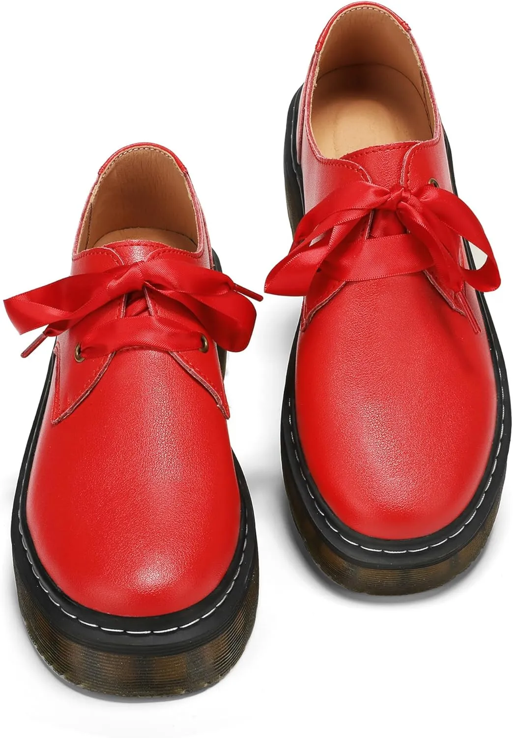 Women Lace-up Platform Chunky Loafers Classic Lug Sole Oxford Shoes Business Work Office Dress Shoes