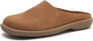 Women's Casual Fashion Mule Clog Comfortable Indoor Outdoor All Day Leather Upper Insole Soft Rubber Sole Durable