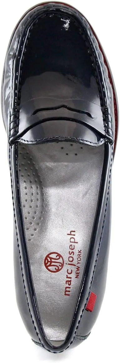Womens Genuine Leather Comfort Slip on Penny Loafers