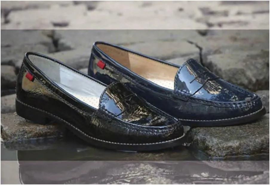 Womens Genuine Leather Comfort Slip on Penny Loafers