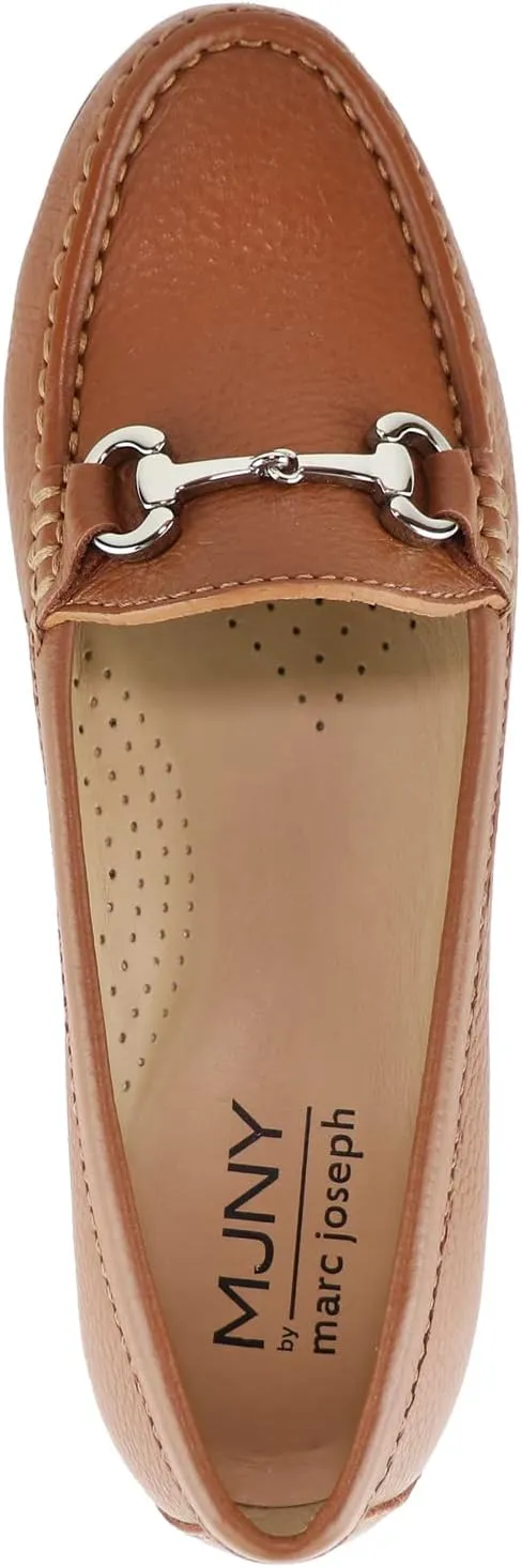 Women's Genuine Leather Slip on Buckle Loafer