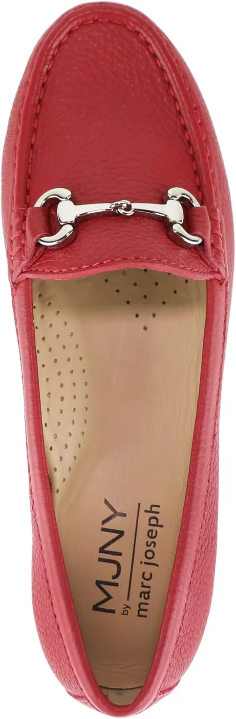 Women's Genuine Leather Slip on Buckle Loafer